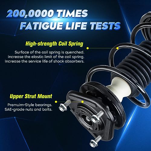 AEagle Front Strut Shock Assembly w/Coil Spring Compatible with Toyota Corolla 2009-2013, Matrix 2011-2013, 1.8L L4, Replace 472597 472598, Left & Right, 2PCS - Image 2