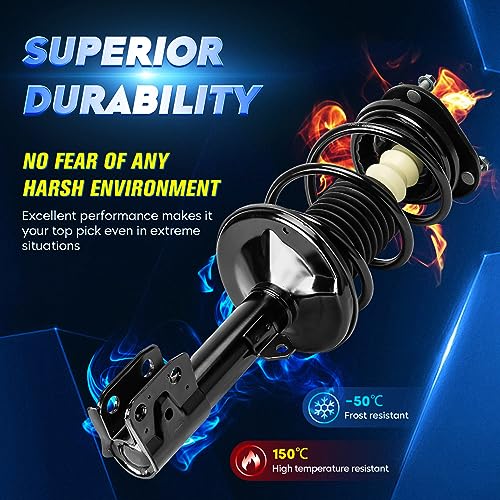 AEagle Front Strut Shock Assembly w/Coil Spring Compatible with Toyota Corolla 2009-2013, Matrix 2011-2013, 1.8L L4, Replace 472597 472598, Left & Right, 2PCS - Image 3