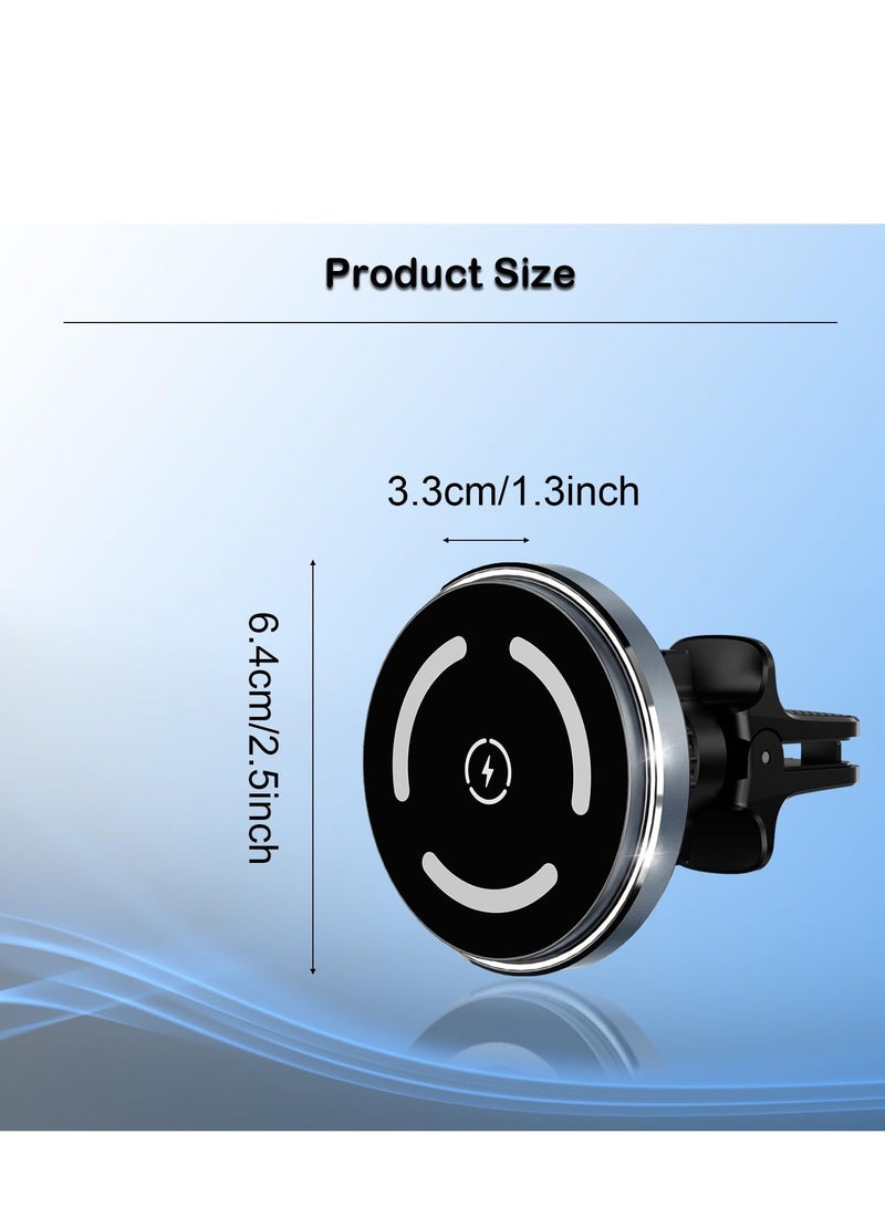 Car Phone Holder, for MagSafe Car Mount Charger, Fast Charging Wireless Car Charger, Magnetic Car Mount, Cell Phone Holder Car, Magnetic Phone Holder for iPhone 15 Pro Plus Max 14 13 12  - Image 3