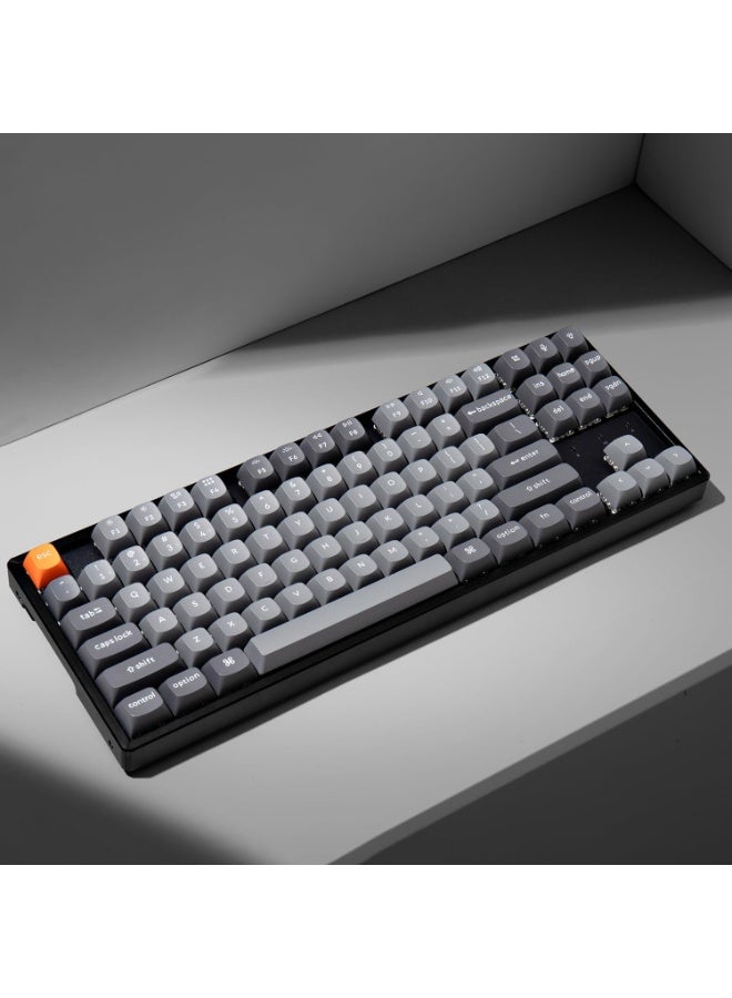 Keychron K8 Max QMK Wireless Mechanical Keyboard – 87-Key TKL (80%) ISO, Tri-Mode (2.4GHz/BT 5.1/Wired), Hot-Swappable Super Switches, RGB, Arabic-English PBT, 4000mAh Battery - Image 2