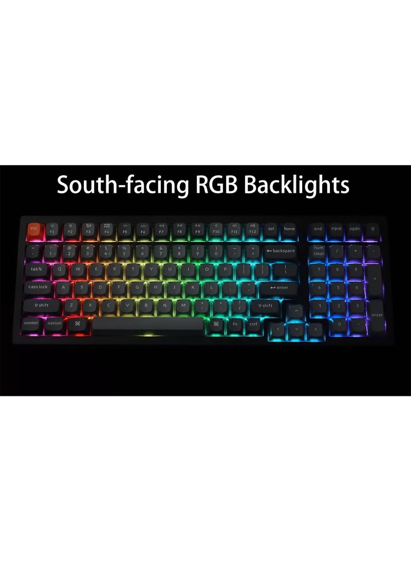 Keychron K8 Max QMK Wireless Mechanical Keyboard – 87-Key TKL (80%) ISO, Tri-Mode (2.4GHz/BT 5.1/Wired), Hot-Swappable Super Switches, RGB, Arabic-English PBT, 4000mAh Battery - Image 3