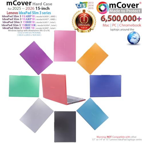 mCover Case ONLY Compatible for 20252026 15 Lenovo IdeaPad Slim 3 15AHP10 15ARP10 15IRH10 15IRU10 Series Windows Computers NOT Fitting Any Other Lenovo Models Black - Image 3