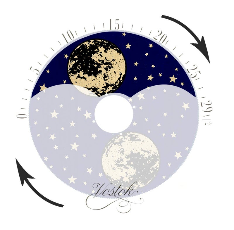 JUSTIME 14 Inch Exclusive Solid Oak Wood Non-Ticking Sweep Mechanical Specialty Moon Phase Moving Dial Wall Clock, Gift, Home Décor - Image 2