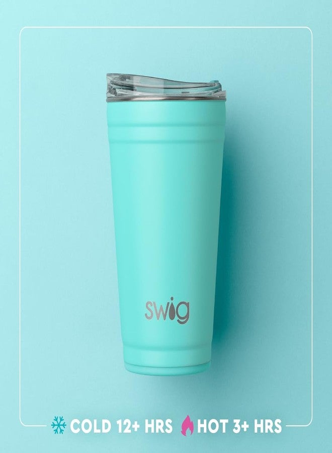 Swig Life 24oz Party Cup, Stackable Insulated Travel Coffee Tumbler with EZ Slider Lid, Cup Holder Friendly Travel, Stainless Steel 24 oz Tumbler, Reusable Mug (Sweet Pea) - Image 3