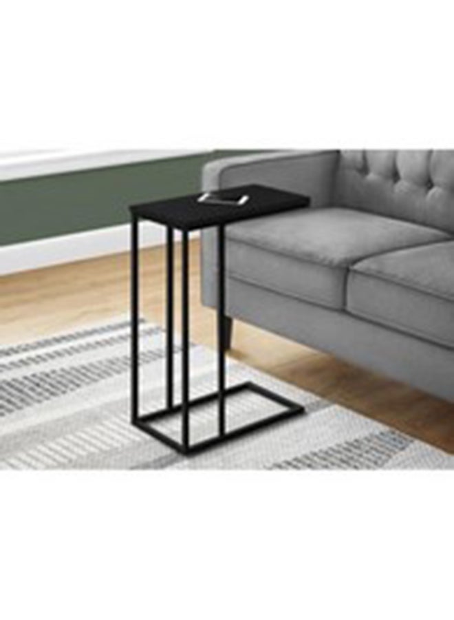 Homzmart Metal and Engineered Wood Side Table Black - 45x30x55 cm - Image 2