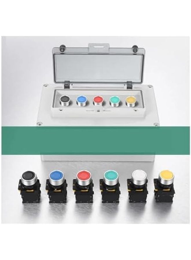 Waterproof 22mm Push Button Switch 10A 1NC Self Reset Locking Black - Image 3