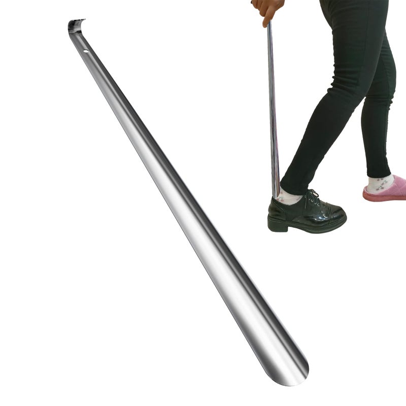 LifHap Shoe Horn Long HandleExtra Long Shoe Horn for Seniors Men Women Kids23 inch Heavy Duty Stainless Steel Shoehorn - Image 1