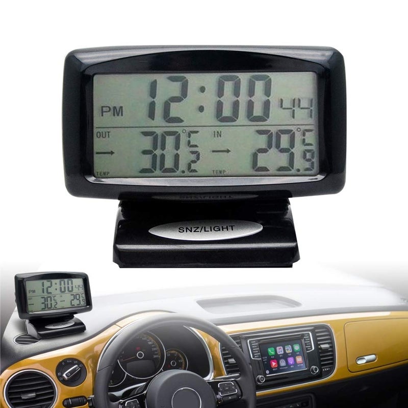 Maso Car LCD Digital Temperature Clock 2 in 1 Indoor Outdoor Thermometer with Blacklight Function - Image 5