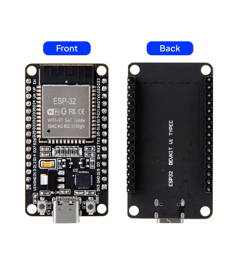 ELEGOO 3PCS ESP-32 Development Board USB-C, 2.4GHz Dual Mode WiFi+Bluetooth Dual Core Microcontroller Support AP/STA/AP+STA, CP2102 Chip - Image 3