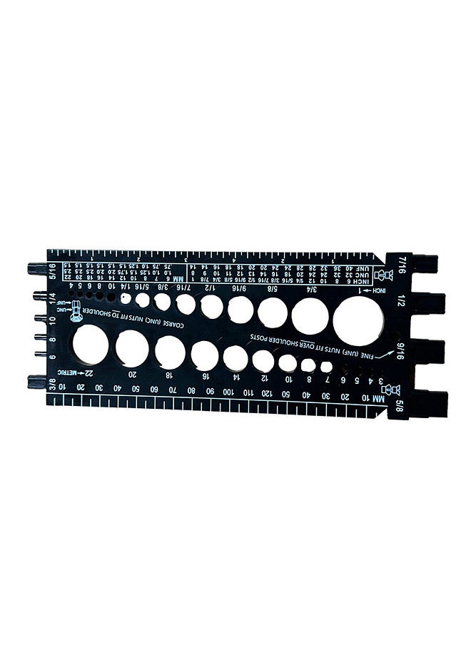 Generic Nut Bolt Size Checker Gauge for Metric and Imperial Thread Tester Easy Size Identification Tool Practical Thread Measuring Gauge Identifier  - Image 1