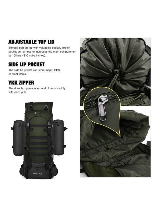 Mardingtop 65L+10L Internal Frame Backpack for Hiking,Camping,Hunting,Backpacking Backpack with Rain Cover - Image 5