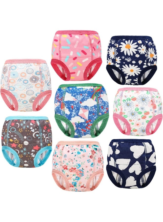 MooMoo Baby MooMoo Baby 8 Packs Toddler Training Underwear for Boy and Girls Strong Absorbent Cotton Training Pants 2-7T  - Image 1