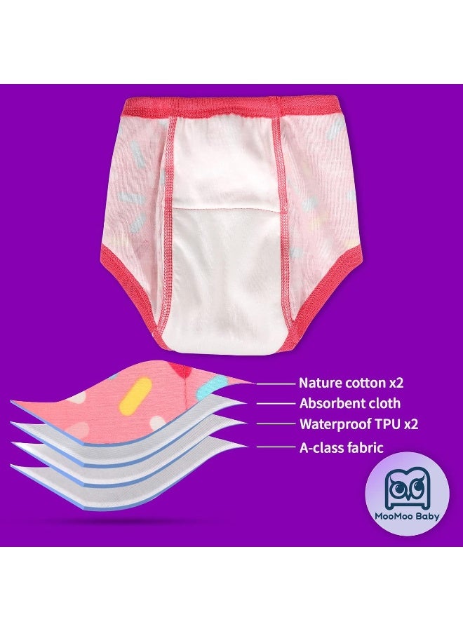 MooMoo Baby MooMoo Baby 8 Packs Toddler Training Underwear for Boy and Girls Strong Absorbent Cotton Training Pants 2-7T  - Image 3