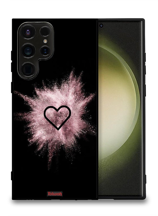 Tolwak Samsung Galaxy S23 Ultra 5G Protective Case Cover Heart On Glitters - Image 2