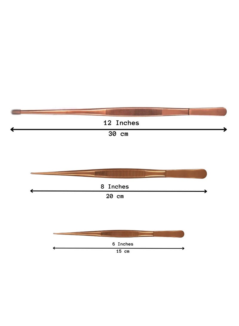 Heff 8 inch Straight Tweezer (Glossy Gold) - Image 4