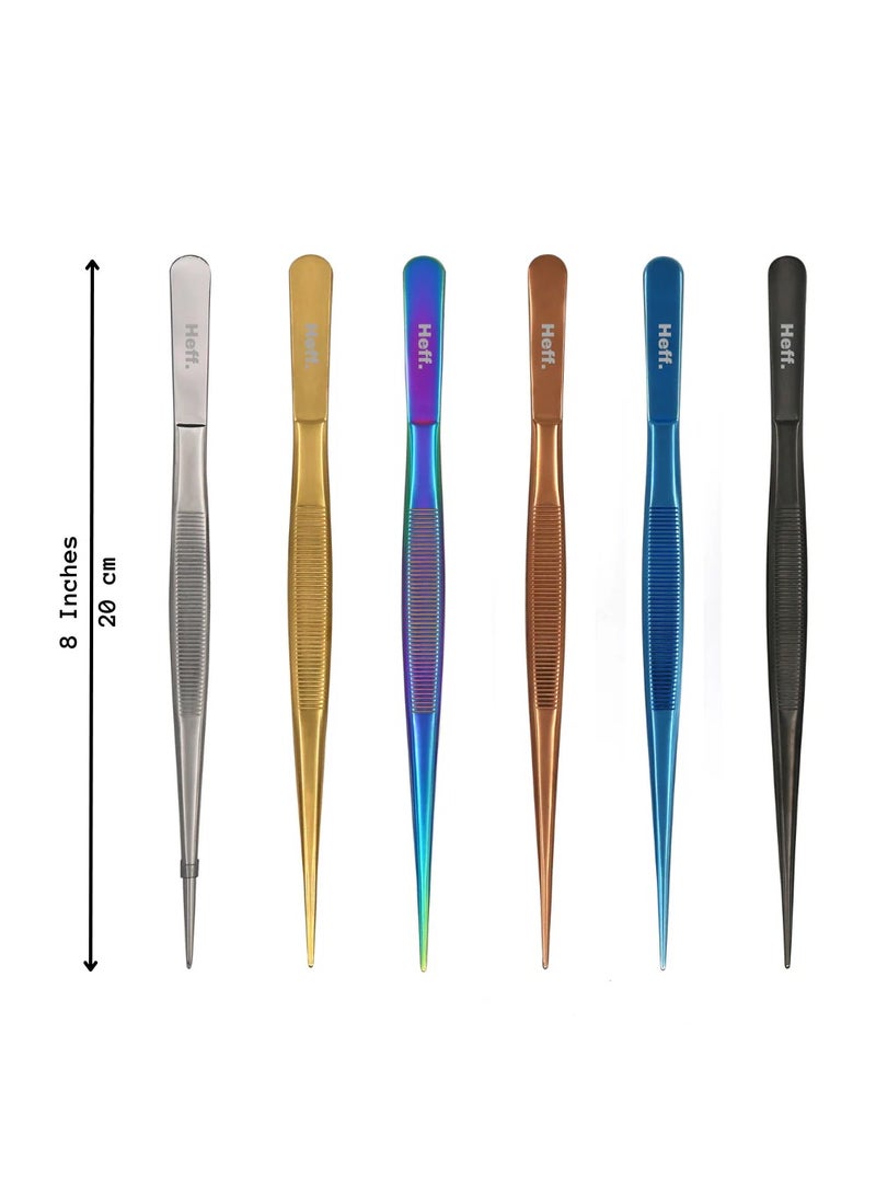 Heff 8 inch Straight Tweezer (Glossy Gold) - Image 3