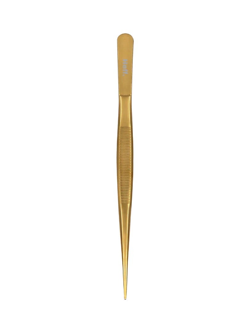 Heff 8 inch Straight Tweezer (Glossy Gold) - Image 1