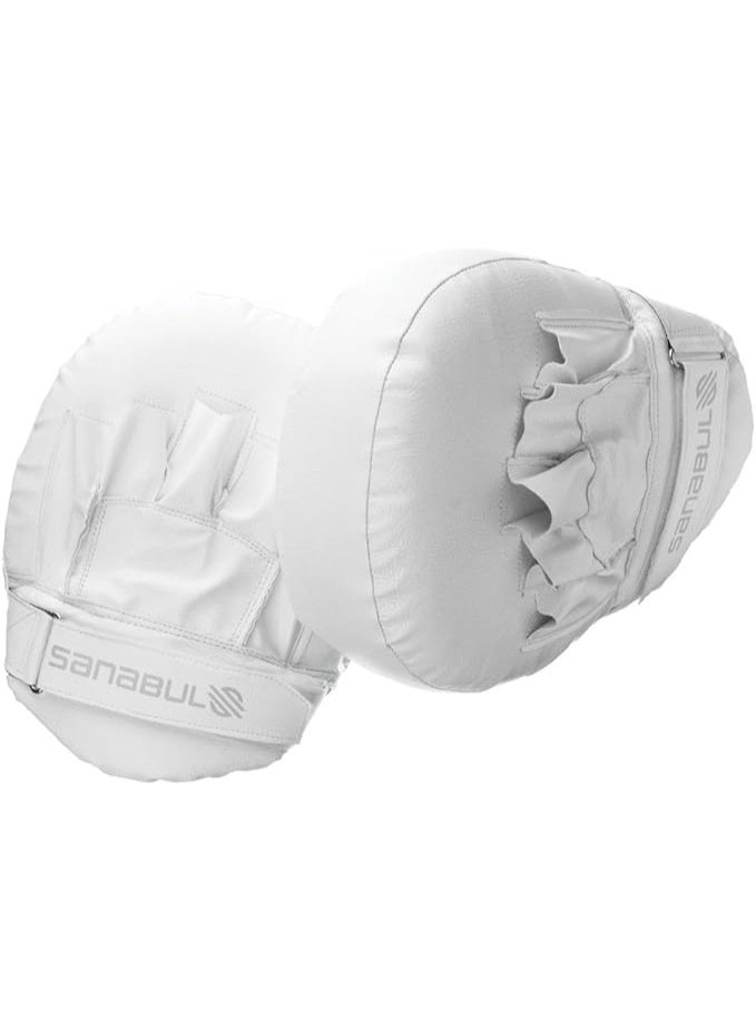 سنابول قفازات سنابول باتل فوردج للتركيز على اللكمات الهوائية | وسادات ملاكمة خفيفة الوزن، قفازات كيك بوكسينغ ومواي تاي، وسادات تدريب من الإسفنج الهوائي المشبع بالجل لفنون القتال المختلطة والسجال، لون أبيض - Image 3