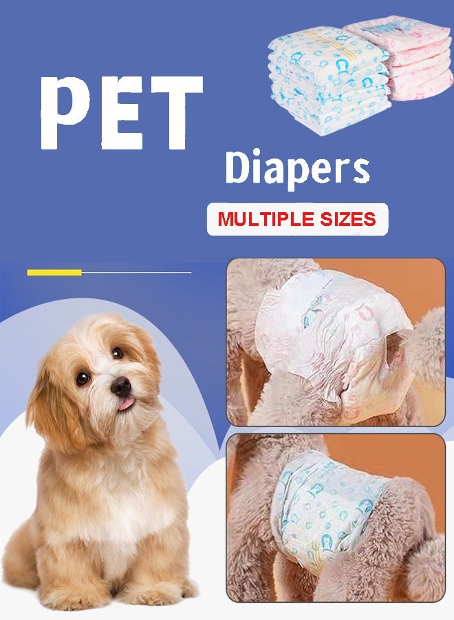Generic Disposable Dog Diapers, Elastic Dog Diapers, Full Waist Cover, Super Absorbent Leakproof Female Dog Diapers, Pet Dog Soft Leakproof Diapers For Dogs In Estrus, Incontinence Training  - Image 1