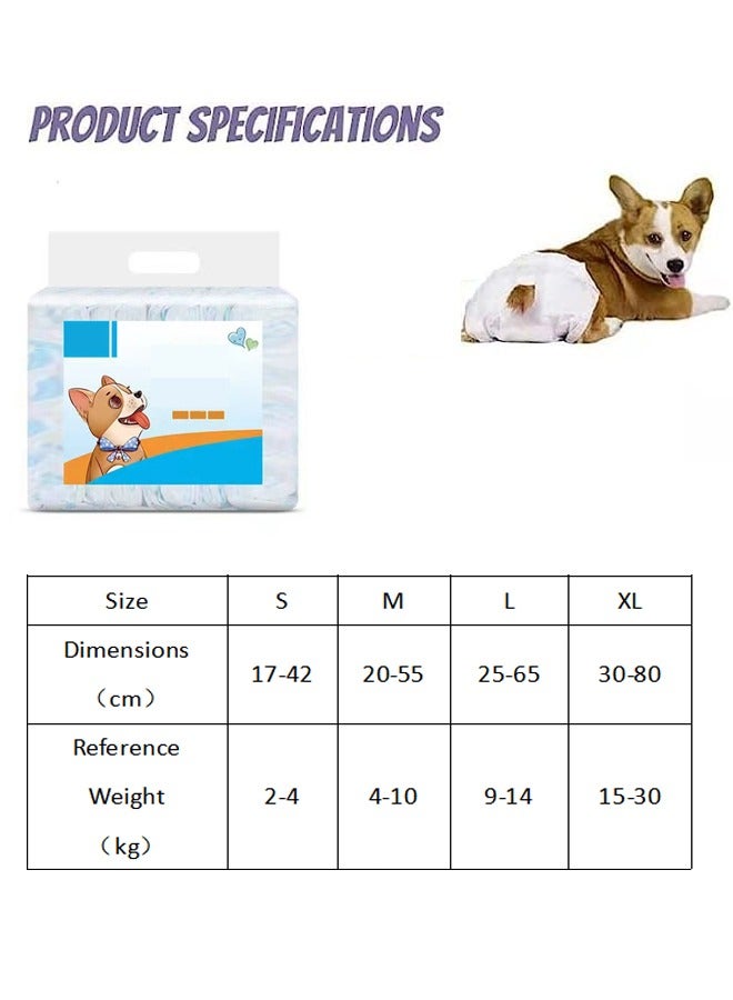 Generic Disposable Dog Diapers, Elastic Dog Diapers, Full Waist Cover, Super Absorbent Leakproof Female Dog Diapers, Pet Dog Soft Leakproof Diapers For Dogs In Estrus, Incontinence Training  - Image 2