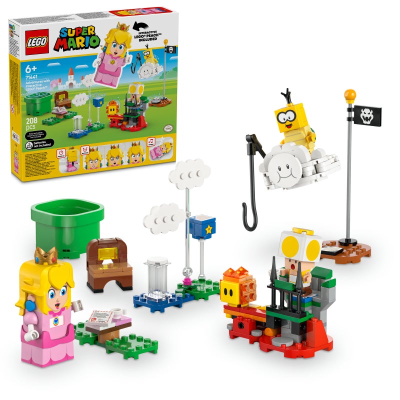 LEGO Super Mario Adventures with Interactive LEGO Peach Building Toy Set (208 Pieces) - Image 1