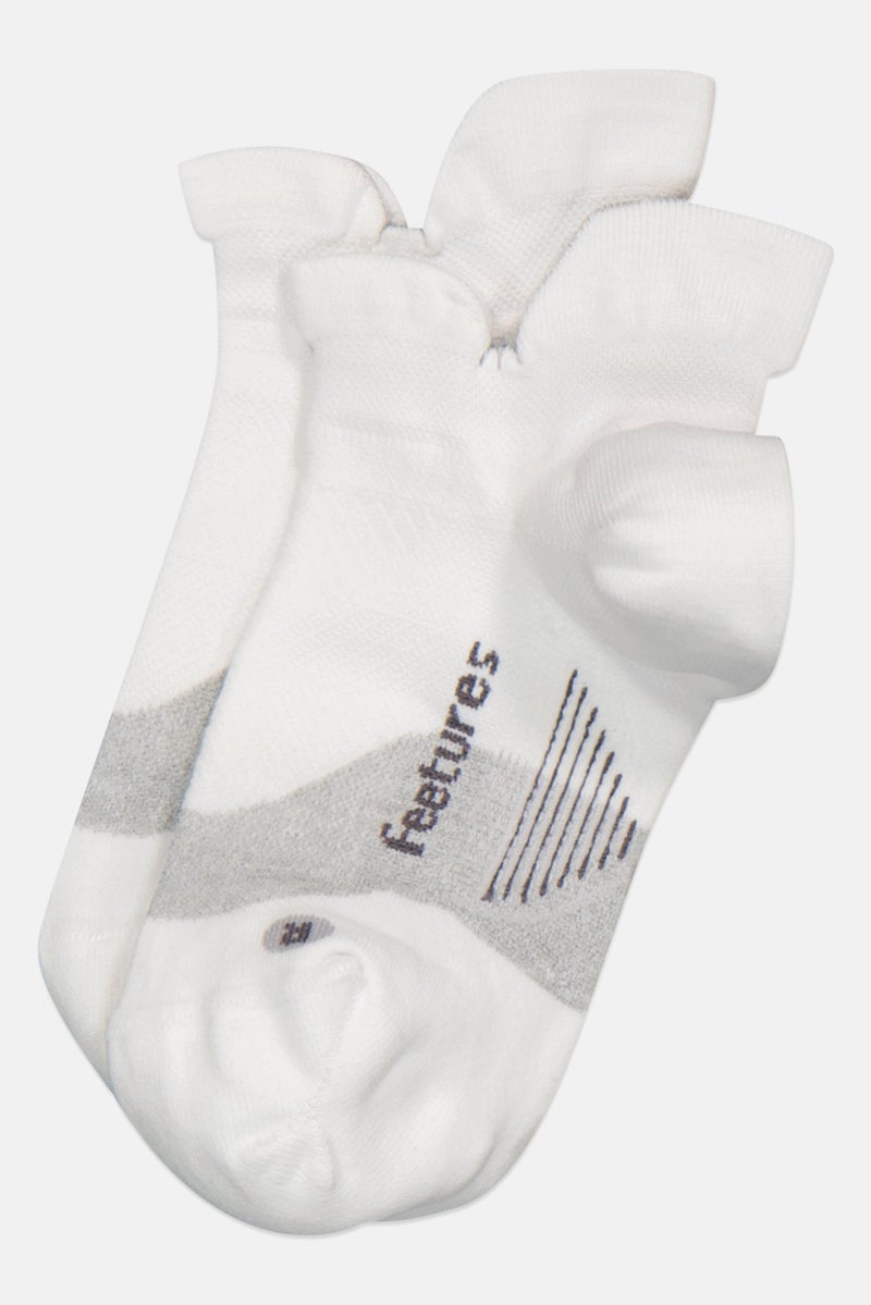 Feetures Kids Boy 1 Pair Brand Logo Crew Socks, White - Image 3