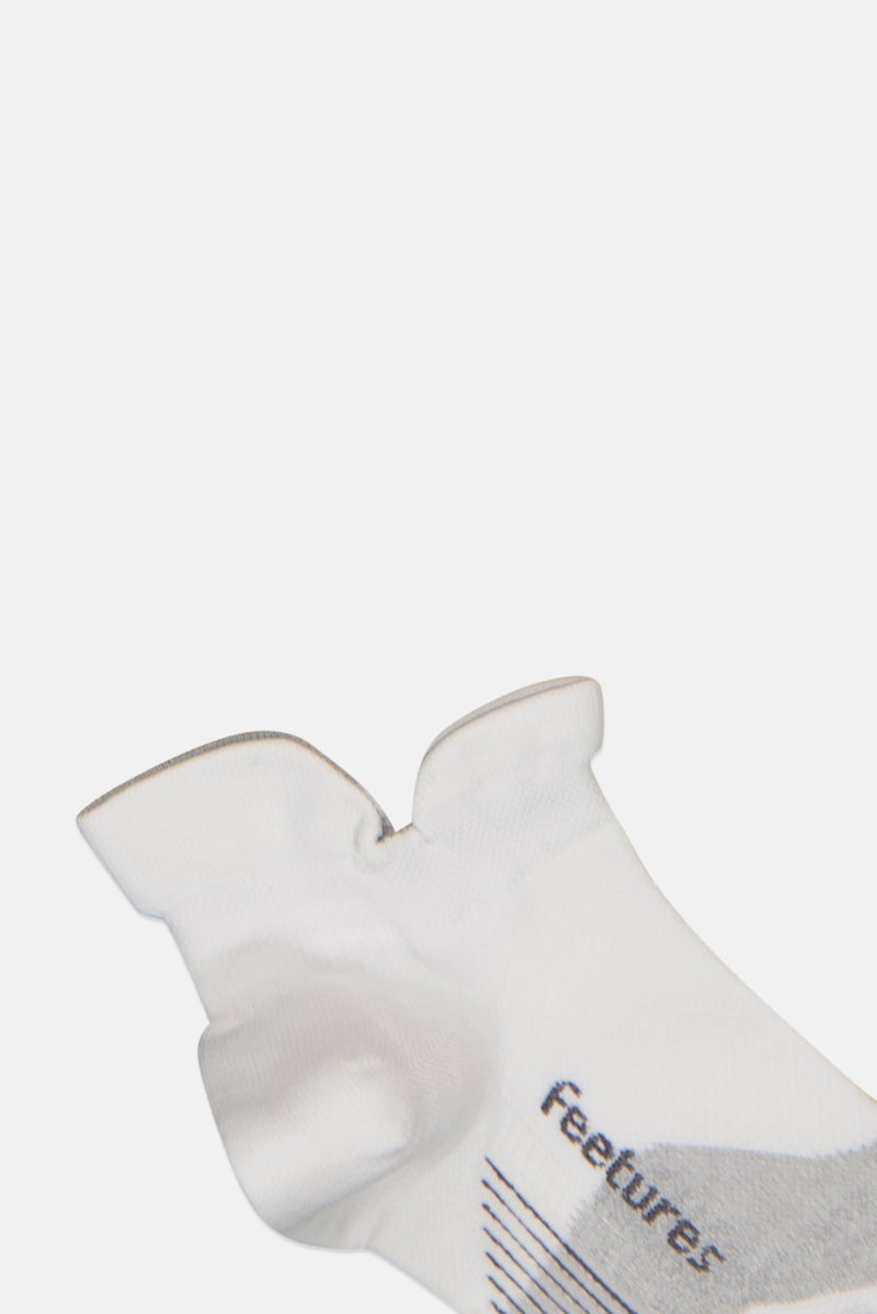 Feetures Kids Boy 1 Pair Brand Logo Crew Socks, White - Image 2