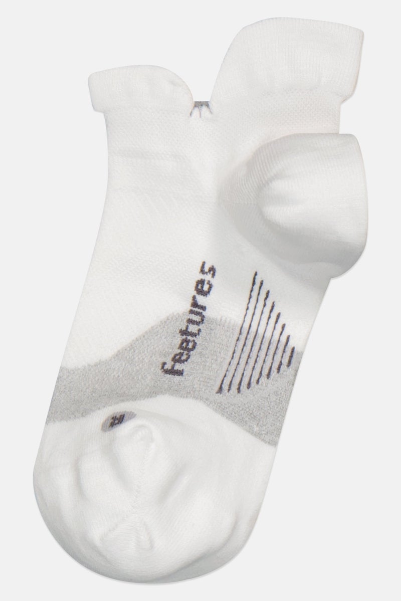 Feetures Kids Boy 1 Pair Brand Logo Crew Socks, White - Image 1
