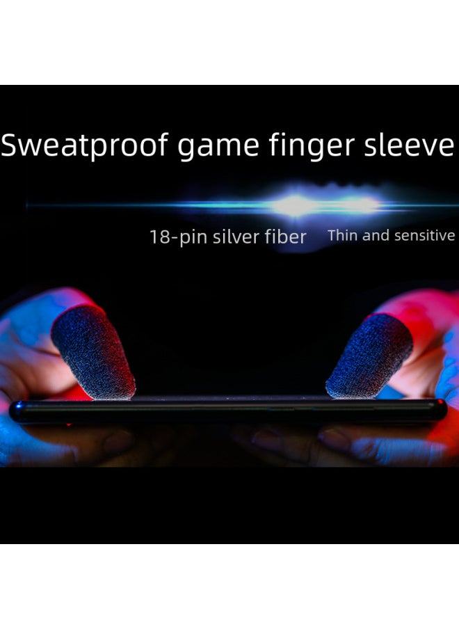 Generic Professional Gaming Finger Sleeves Sweat-resistant Anti-slip High Sensitivity Mobile Game Gloves Pubg Stimulus Battlefield Army-Product Color:18-pin Copper Fiber (single With Cardboard Mixed Color)  - Image 3
