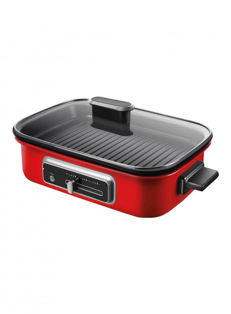 Z.Trust Cooking Pot 4 Liters, 1400 Watt, 60/50 Hz, Multipurpose, Red 5 in 1