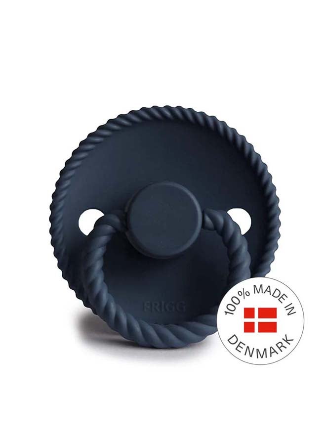 FRIGG Rope Silicone Baby Pacifier 0-6M 1-Pack Dark Navy - Size 1