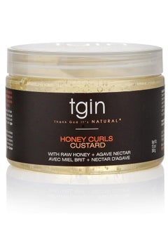 Tgin T-Gen Honey Curls Custard for Natural Hair - Dry Hair - Frizzy Hair - Damaged Hair - 12 oz, Cream 340 g  - Image 1