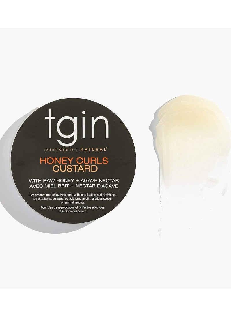 T-Gen Honey Curls Custard for Natural Hair - Dry Hair - Frizzy Hair - Damaged Hair - 12 oz, Cream 340 g