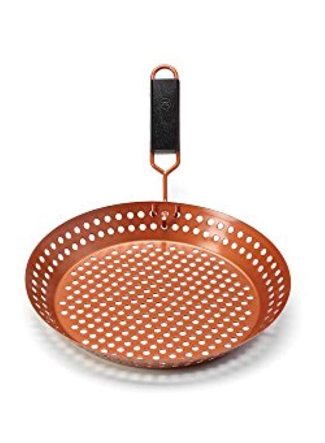 Outset QN77 Grill Skillet with Removable Soft-Grip Handle, Copper Non-Stick - Image 3