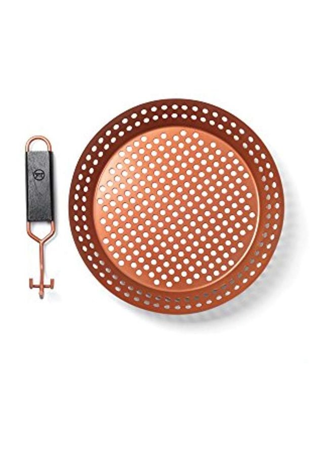 Outset QN77 Grill Skillet with Removable Soft-Grip Handle, Copper Non-Stick - Image 2