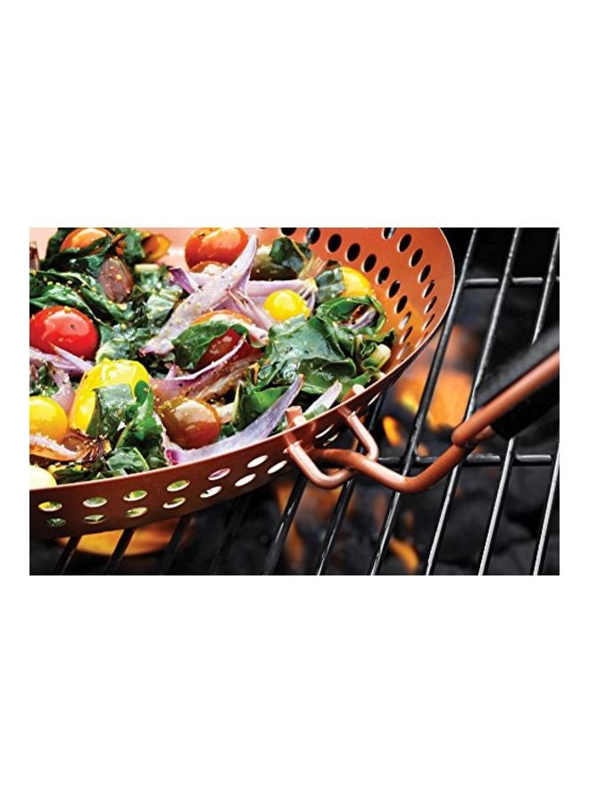 Outset QN77 Grill Skillet with Removable Soft-Grip Handle, Copper Non-Stick - Image 5