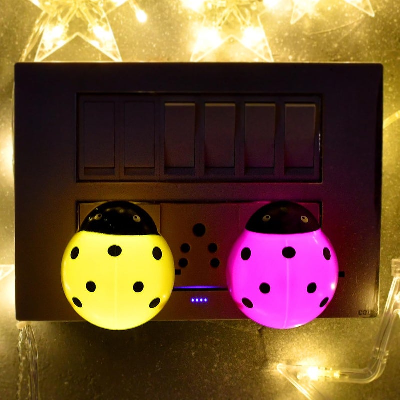 ascension Romantic Energy Saving Creative Lady Bug Shaped Design Night Light Animals Cartoon lamp for Bedroom Home Decor Kids Favourite Birthday Party Return Gifts Assorted - Image 4