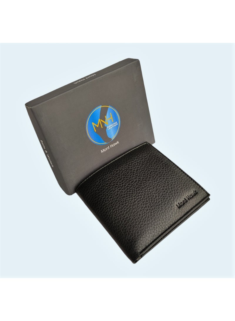 Mont Hawk Men's Genuine Leather Wallet with Removable Card Holder – Premium Bifold Wallet, Slim Leather Wallet, Credit Card Holder, Cash Wallet with Gift Box, Black - Image 5