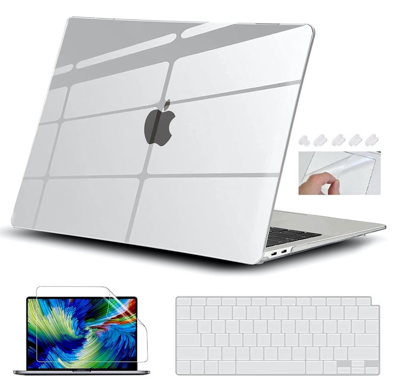 Gioia Bazaar Compatible with MacBook Air 13 inch Case Cover 2010-2017 Release A1369/A1466 Chip, Protective Plastic Hard Shell Case Cover (Clear) - Image 1
