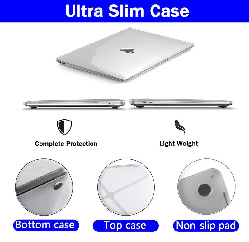 Gioia Bazaar Compatible with MacBook Air 13 inch Case Cover 2010-2017 Release A1369/A1466 Chip, Protective Plastic Hard Shell Case Cover (Clear) - Image 3