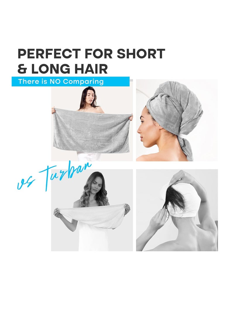 Luxe Beauty Essentials - Luxe Beauty Microfiber Hair Towel Wrap for Women, Absorbent Microfiber Towel for Hair,Hair Drying Towels,Hair Wet Hair Wrap Towels, Perfect Curly Hair Towel for Plopping - Image 1