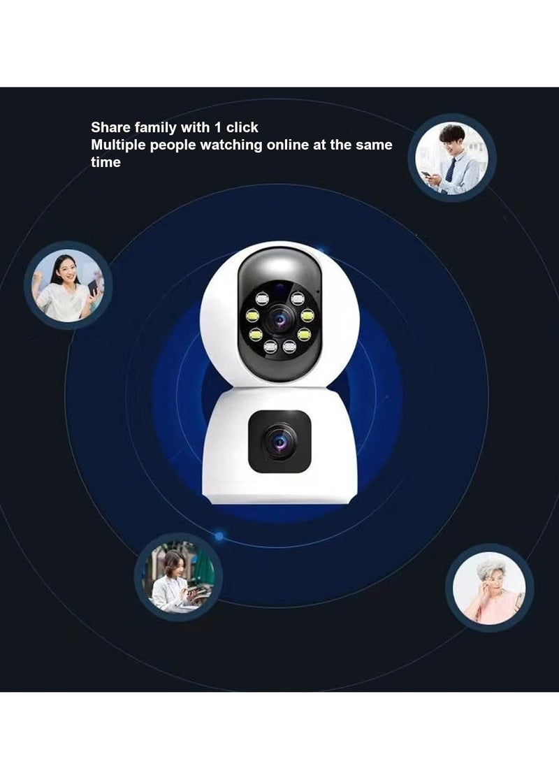 ELTRAZONE WiFi Dual Lens Security Camera HD Wireless Home Camera with Wide Angle NightMotion Detection, 2 Way, Panoramic Shooting, Rich Functions, HD Night - Image 5