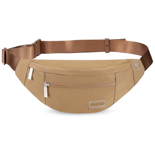 Maxtop Fanny Pack Shoulder Sling Bag for Men Women, Crossbody Bag for Travel Running Fitness Workout Khaki Waist Pack with Adjustable Straps - Image 1