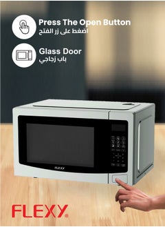 Flexy Flexy Microwave Oven 30L, 900W, Grill Function, 220V, 10 Power Levels, 8 Auto Menus, 99-Min Timer, 315mm Turntable, Silver, Membrane Control, 2-Year Warranty.  - Image 4