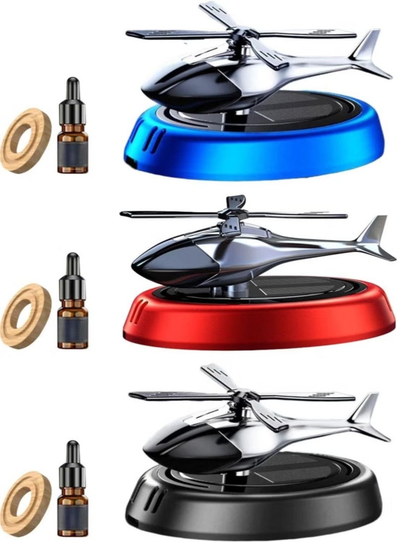 JAJEEK Solar-Powered Car Air Freshener – Helicopter Design Aromatherapy Diffuser, Rotating, Eco-Friendly Aviation Alloy, Perfect for Car and Home with Fresh Air on the Go (Silver) - Image 4