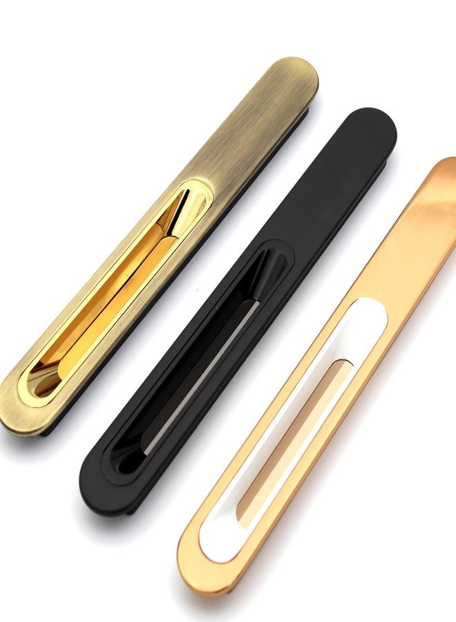 ABVIN0013 Concealed Sliding Door Handle Slide, Handles for Sliding wardrobes Only (1 Pcs) (Dual Black) - Image 1