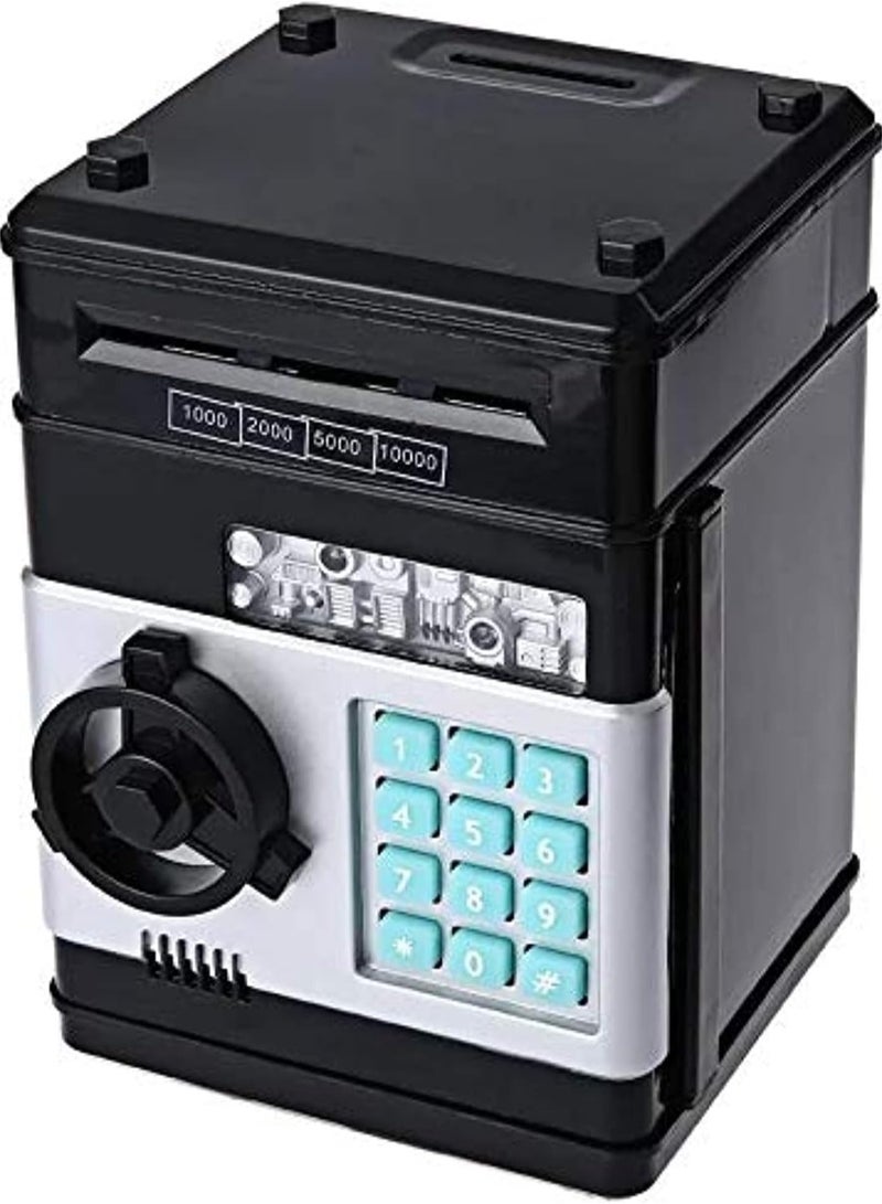 ELTRAZONE Kids Mini Electronic Money Bank – Black Coin and Cash Saving Box, Model WHD1046 - Image 1