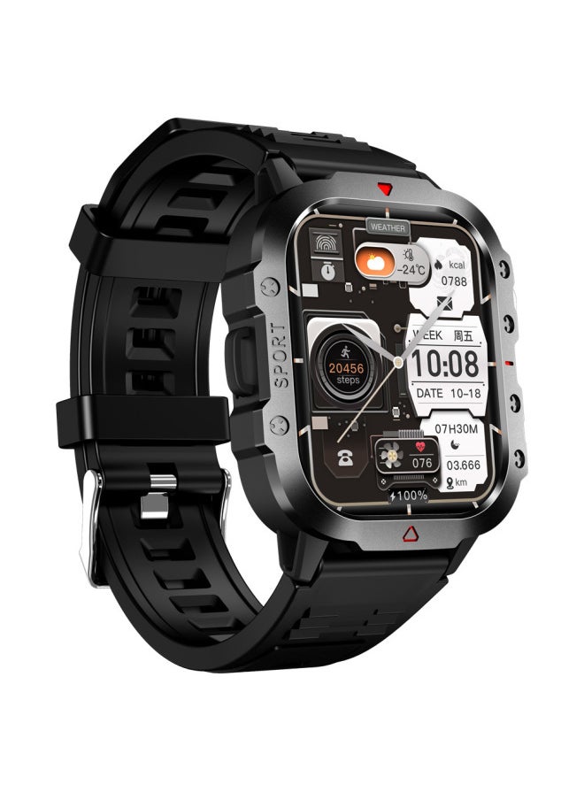 Generic - 2025 H11 Smart Watch With Flashlight Ultra Bluetooth Call Message Reminder Sports Watch-Color:Black - Image 1