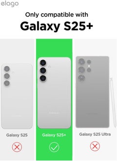 Elago Magnetic Hybrid Clear Compatible with MagSafe for Samsung Galaxy S25 Plus Shockproof Bumper Raised Camera Protection Case Cover - AMP  - Image 3