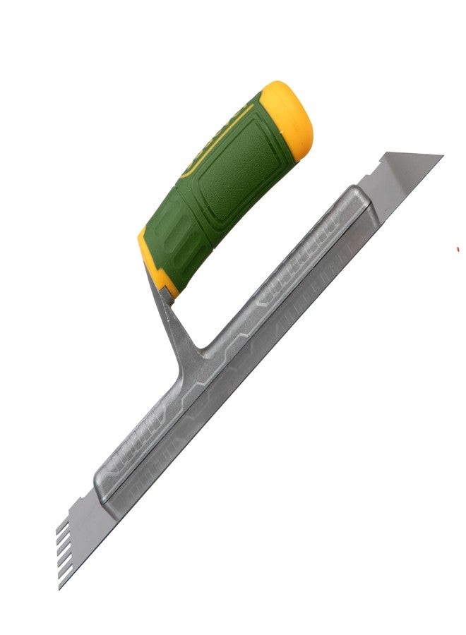Jadever 11×4.7" Plastering Trowel with SQ Teeth, Notch Masonry Hand Trowel, Fit for Tile Work - Image 3